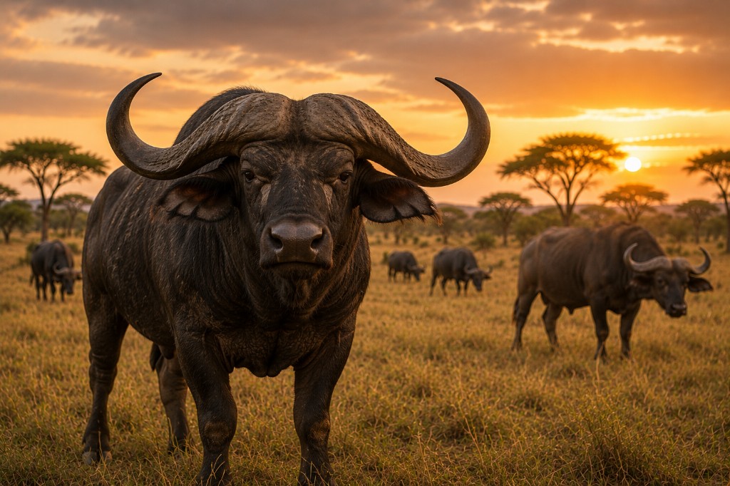 Cape Buffalo at Dusk